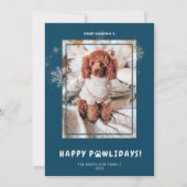 可愛いメリークリスマスハッピーポーリデイズペットフォトホール シーズンカード (正面)