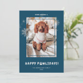 可愛いメリークリスマスハッピーポーリデイズペットフォトホール シーズンカード (スタンド正面)