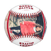 可愛いメリークリスマスパパ3フォトコラージュ 野球ボール (正面)