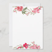 可愛いメリークリスマスフローラリースなし写真 シーズンカード (裏面)