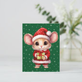 可愛いメリークリスマスマウスカード シーズンカード (スタンド正面)