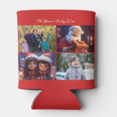 可愛いメリークリスマス家族の写真 缶クーラー (裏面)