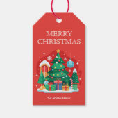 可愛いメリークリスマス ギフトタグ (正面)