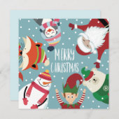 可愛いメリークリスマス シーズンカード (正面/裏面)
