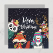可愛いメリークリスマス シーズンカード (正面/裏面)