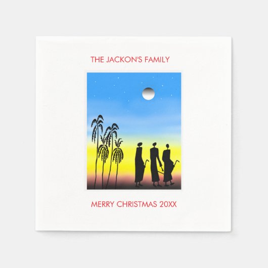 可愛いメリークリスマス スタンダードカクテルナプキン (正面)