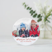 可愛いメリークリスマス | 休日の写真カード シーズンカード (スタンド正面)