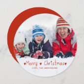 可愛いメリークリスマス | 休日の写真カード シーズンカード (正面/裏面)