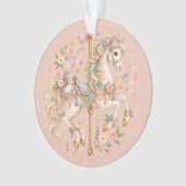 可愛いメリーゴーラウンドの馬 ビンテージアート オーナメント (正面)
