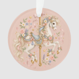 可愛いメリーゴーラウンドの馬 ビンテージアート オーナメント