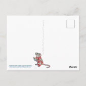 可愛いメリーネズミクリスマスありがとうウッドランドマウス ポストカード (裏面)