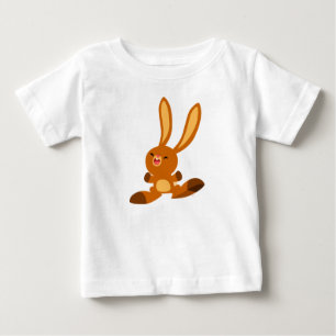 可愛いメリー漫画うさぎベビーTシャツ ベビーTシャツ