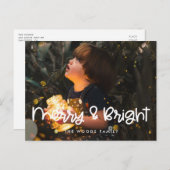 可愛いメリー脚本と明るい休日の写真 ポストカード (正面/裏面)