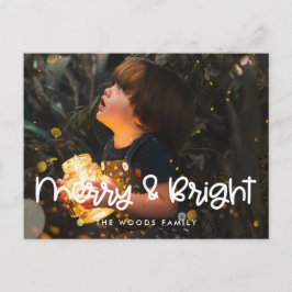 可愛いメリー脚本と明るい休日の写真 ポストカード