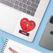 可愛いメルカットジムラバーフおもしろいァー重量挙げ漫画 シール (ノートパソコンとiPhone)