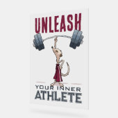 可愛いメルカトあなたの内側のアスリート漫画を解き放つ アクリルサイン (傾斜)