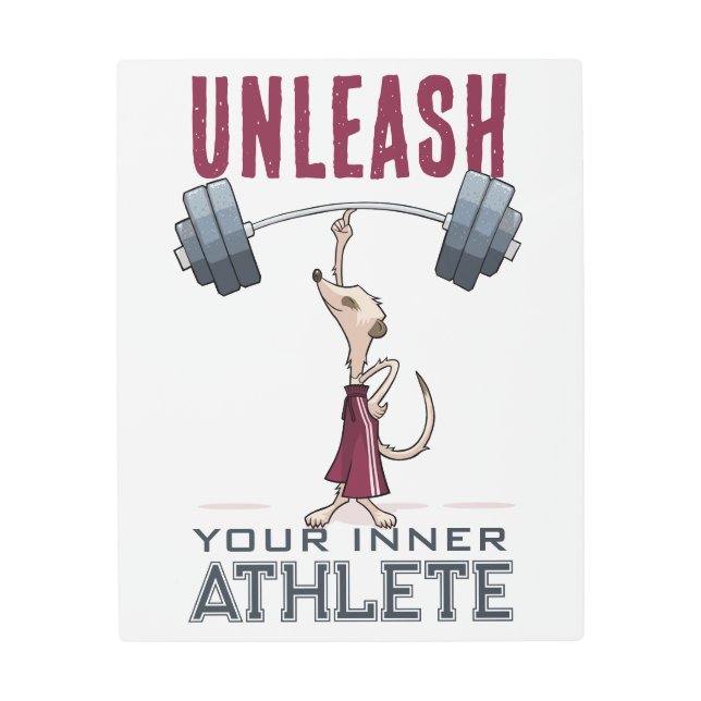 可愛いメルカトあなたの内側のアスリート漫画を解き放つ メタルプリント (正面)