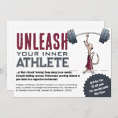 可愛いメルカトあなたの内側のアスリート漫画を解き放つ 招待状 (正面/裏面)