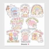 可愛いメンタルヘルス認識度ビニールステッカーパック シール (シート)