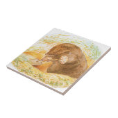 可愛いモグラ子供へ(Beatrix Potter) タイル (側面)