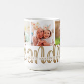 可愛いモダンおばあちゃん3写真パーソナライズされた金ゴールド コーヒーマグカップ (中央)