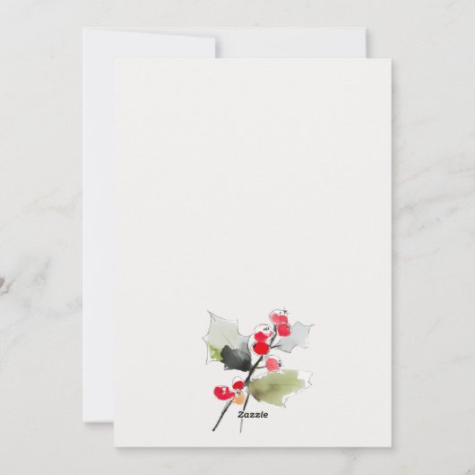 可愛いモダンお水の色メオウィクリスマスプレゼント猫 シーズンカード (裏面)