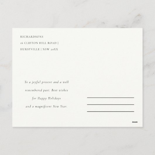 可愛いモダンお水の色メオウィクリスマスプレゼント猫 シーズンポストカード