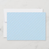 可愛いモダンアニマルブルー男の子の赤ちゃんシャワー 招待状 (裏面)