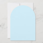 可愛いモダンアースデイブルーホエールバースデーパーティー 招待状 (裏面)