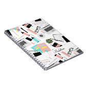 可愛いモダンカスタムデスクトップのパターン ノートブック (右側)