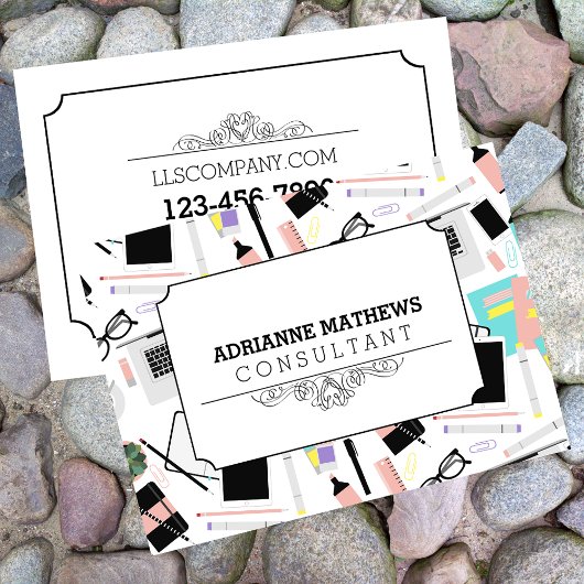 可愛いモダンカスタムデスクトップのパターン 名刺