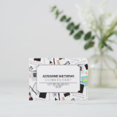 可愛いモダンカスタムデスクトップのパターン 名刺 (スタンド正面)