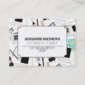 可愛いモダンカスタムデスクトップのパターン 名刺 (正面)