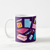 可愛いモダンカラフル先生必需品マグカップ コーヒーマグカップ (左)
