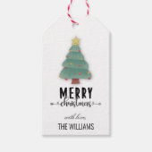 可愛いモダンクリスマスツパーソナライズされたリー ギフトタグ (正面)