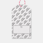 可愛いモダンクリスマスツパーソナライズされたリー ギフトタグ (裏面)