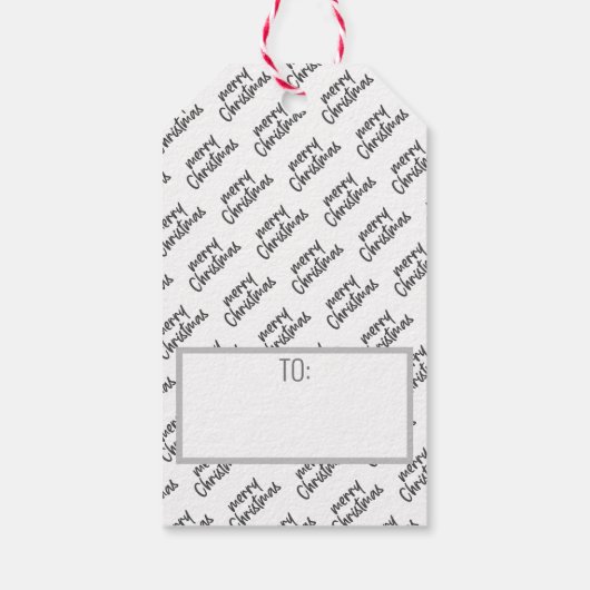 可愛いモダンクリスマスツパーソナライズされたリー ギフトタグ (裏面)