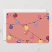 可愛いモダンクリスマスLlama文字列ライト写真 シーズンカード (裏面)