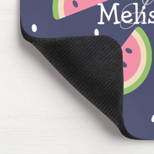 可愛いモダングリーンピンクのスイカ柄 マウスパッド (コーナー)