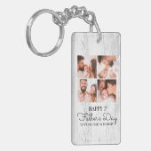 可愛いモダンコラージュのハッピーファースト・デー キーホルダー (正面左)