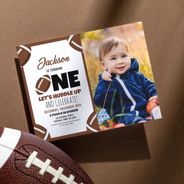 可愛いモダンサッカーのバジェット写真1st誕生日 (クリエイターアップロード済み)