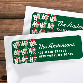 可愛いモダンサンタハット9家族の写真が戻る ラベル