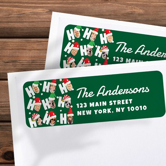 可愛いモダンサンタハット9家族の写真が戻る ラベル