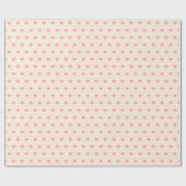 可愛いモダンシンプルハートピンクオンクリーム ラッピングペーパー (フラット)