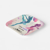 可愛いモダンジャンプ女子体操10歳の誕生日 ペーパープレート (傾斜あり)