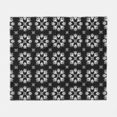 可愛いモダンスタイリッシュトレンディー市松模様にパターン フリースブランケット (正面(横))