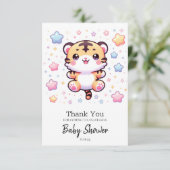 可愛いモダンタイガー赤ちゃんシャワー サンキューカード (スタンド正面)