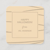 可愛いモダンタイポグラフィミイムモンスターハロウィーン エンクロージャーカード (裏面)