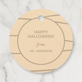 可愛いモダンタイポグラフィミイムモンスターハロウィーン フェイバータグ (裏面)