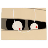 可愛いモダンタイポグラフィミイムモンスターハロウィーン ラージペーパーバッグ (正面)